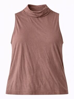 Athleta Womens Sleeveless Yoga Top Mauve Cowl Neck Athletic Tank - Size 2X